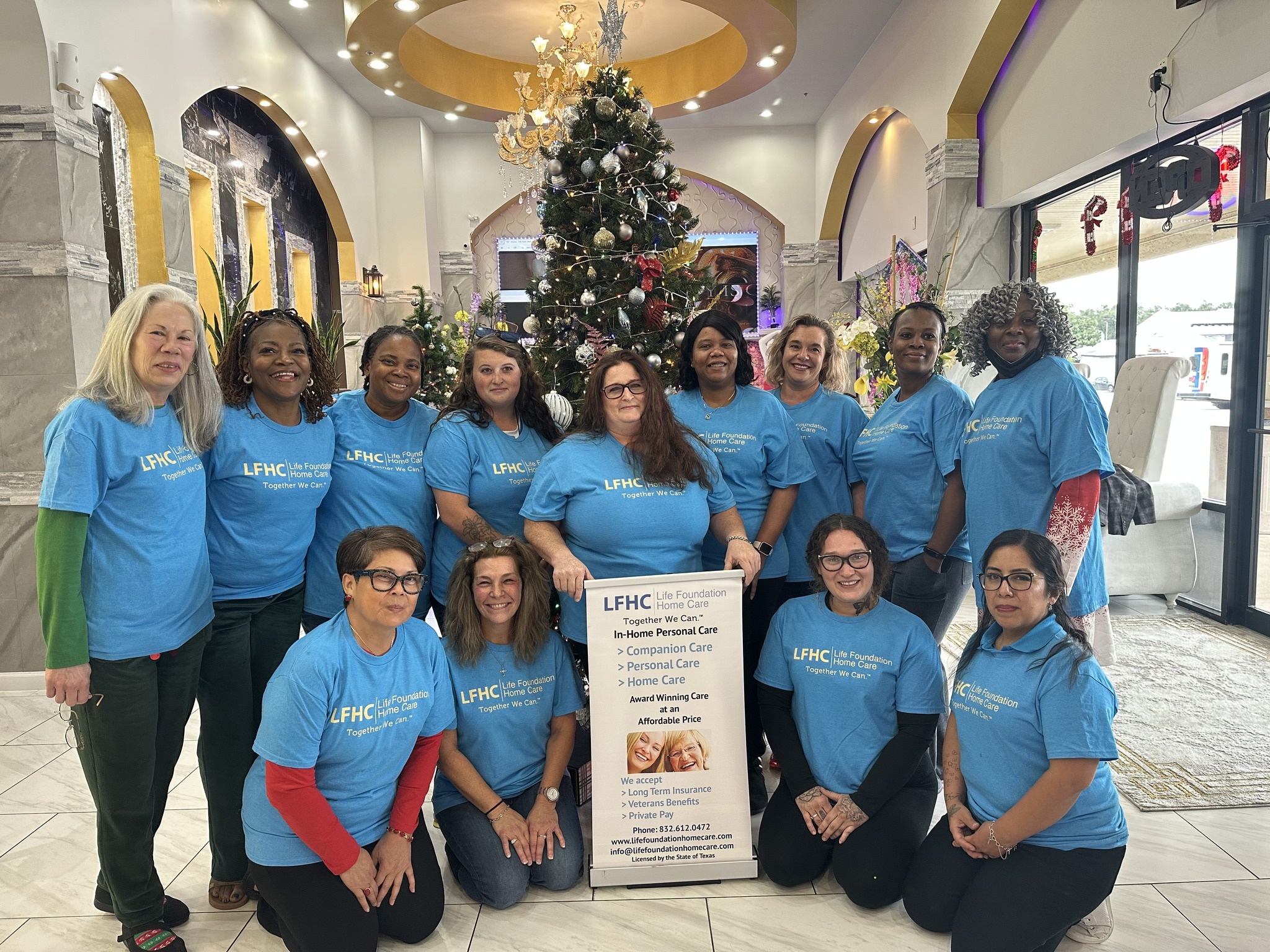 The Life Foundation Home Care team together